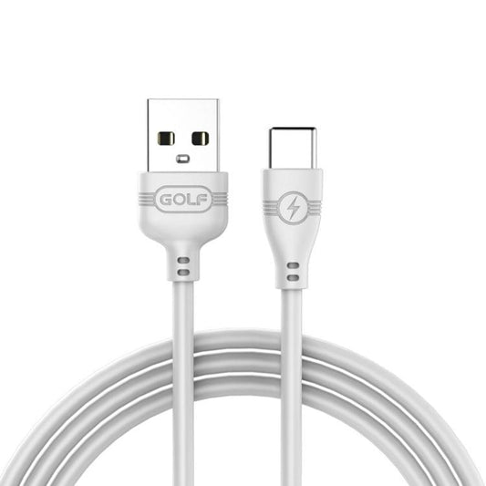 GOLF GC-63t Wineglass Style USB-C / Type-C to USB 2A Fast Charging USB Data Cable for Galaxy S8 & S8+ / LG G6 / Huawei P10 & P10 Plus / Xiaomi Mi 6 & Max 2 and other Smartphones (White)