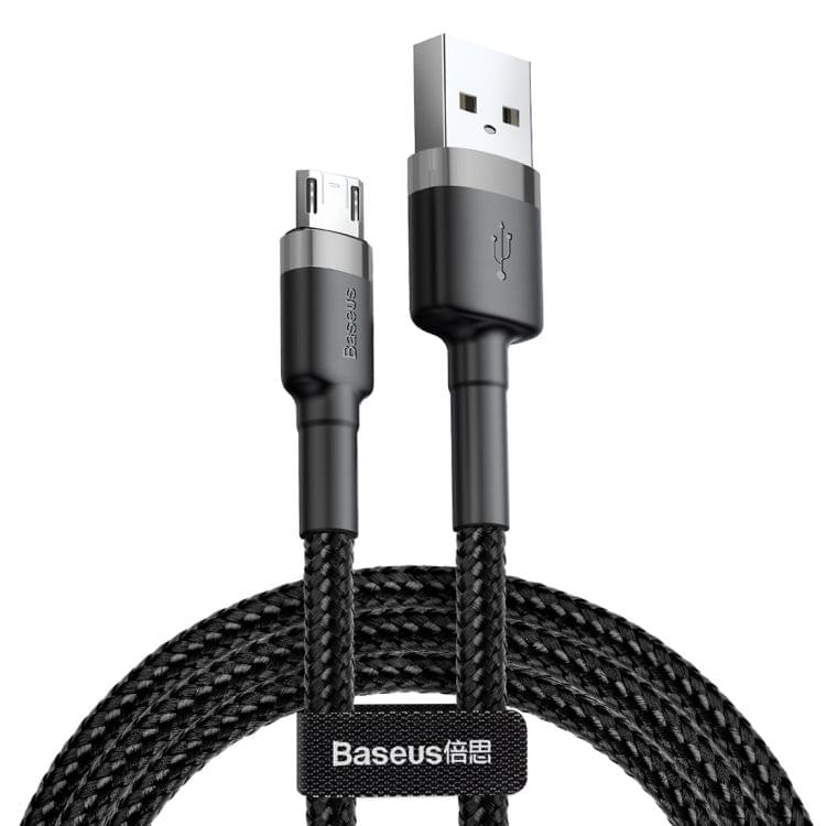 Baseus CAMKLF-C09 2m 1.5A USB to Micro USB Cafule Double-sided Insertion Braided Cord Data Sync Charge Cable