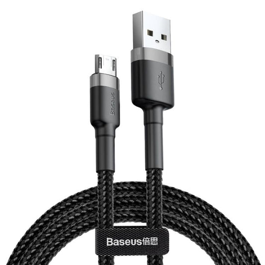 Baseus CAMKLF-C09 2m 1.5A USB to Micro USB Cafule Double-sided Insertion Braided Cord Data Sync Charge Cable