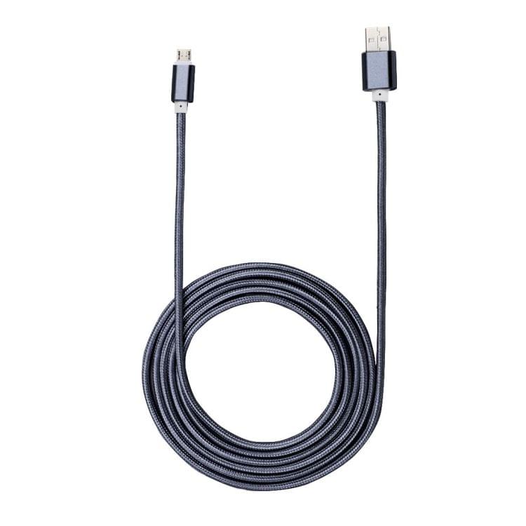 2m Woven Style Metal Head 84 Cores Micro USB to USB 2.0 Data / Charger Cable