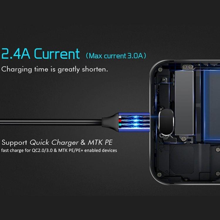 Cagabi T1 1m 2.4A Aviation Aluminum Alloy + TPE USB to Micro USB Data Sync Fast Charging Cable