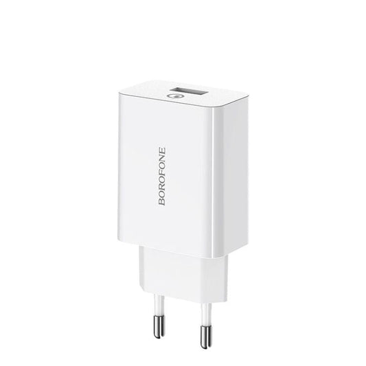 Borofone BA21A Hongtu Single Port USB QC3.0 Charger Adapter, EU Plug