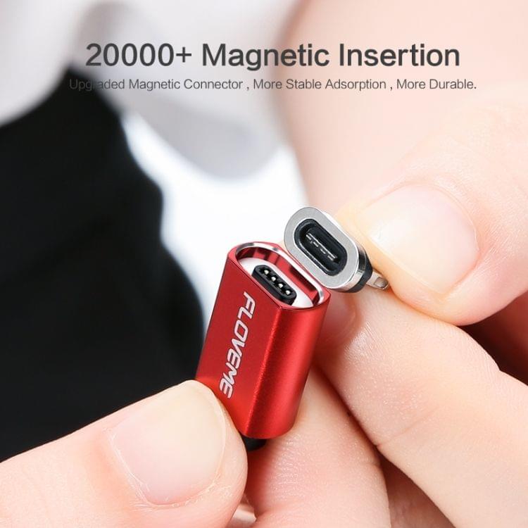 FLOVEME 1m 3A USB to USB-C / Type-C Magnetic Embossed PET Fast Charging & Data Cable