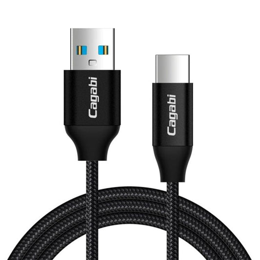 Cagabi N2 1m 2.4A Aviation Aluminum Alloy + Nylon USB to USB-C / Type-C Data Sync Fast Charging Cable