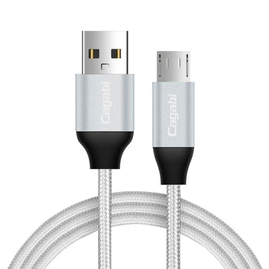 Cagabi N1-3 3m 2.4A Aviation Aluminum Alloy + Nylon Micro USB to USB Data Sync Fast Charging Cable