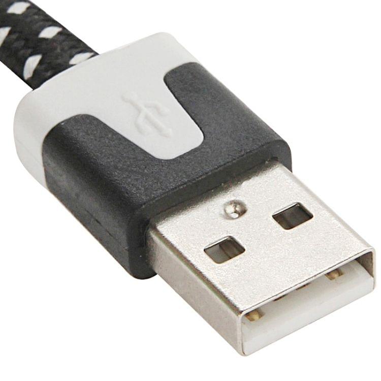 2m Woven Style Micro USB to USB Data / Charging Cable