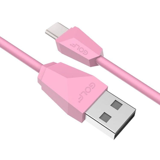 GOLF GC-27t 1m USB-C / Type-C to USB Diamond 1.5A Quick Charging USB Data Cable for Galaxy S8 & S8+ / LG G6 / Huawei P10 & P10 Plus / Xiaomi Mi 6 & Max 2 and other Smartphones (Pink)