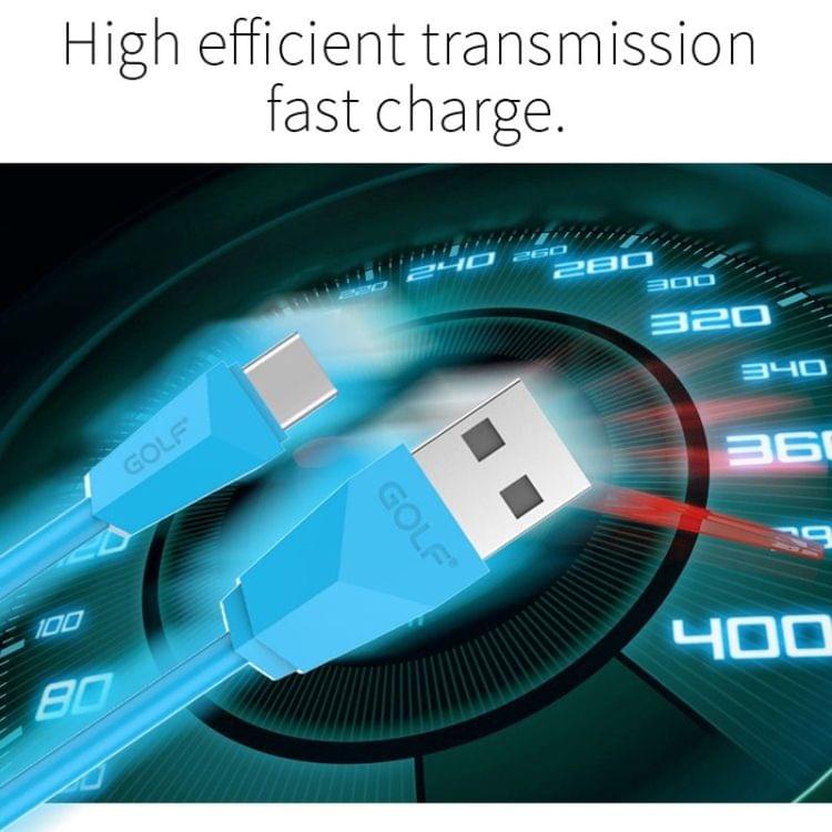 GOLF GC-27t 1m USB-C / Type-C to USB Diamond 1.5A Quick Charging USB Data Cable for Galaxy S8 & S8+ / LG G6 / Huawei P10 & P10 Plus / Xiaomi Mi 6 & Max 2 and other Smartphones (Pink)