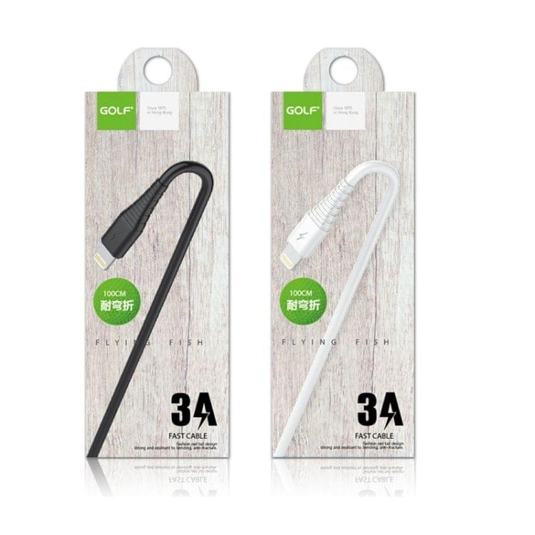 GOLF GC-64m Micro USB to USB 3A Fast Charging USB Data Cable for Galaxy, Huawei, Xiaomi, HTC, Sony and Other Smartphones (Black)