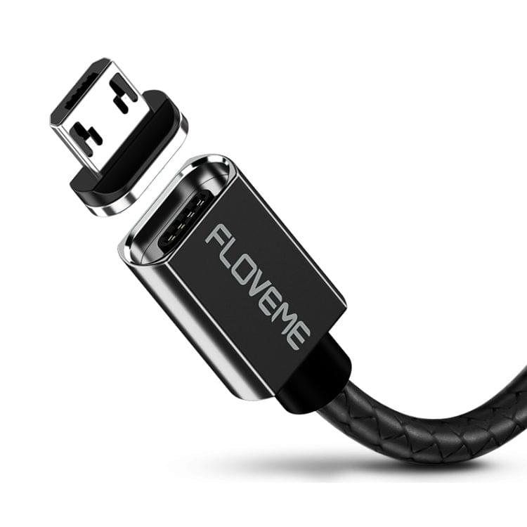 FLOVEME 1m 3A USB to Micro USB Magnetic Embossed PET Fast Charging & Data Cable