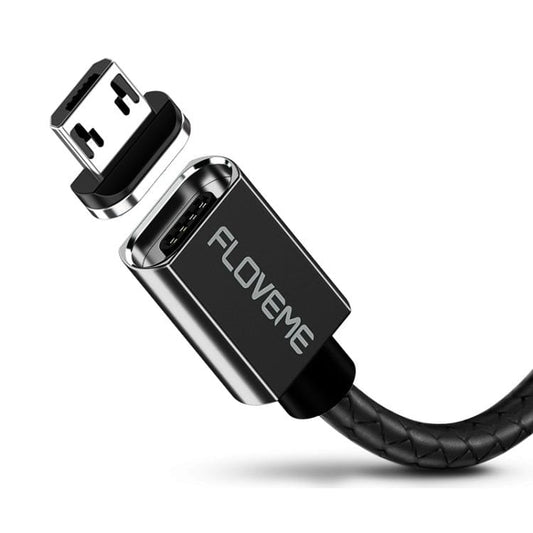 FLOVEME 1m 3A USB to Micro USB Magnetic Embossed PET Fast Charging & Data Cable