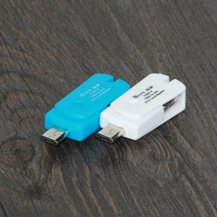 10 PCS Mini Micro USB 2.0 OTG Adapter + Micro SD / TF Card Reader for Android Phones Exteral Portable USB SD Card Reader, Color Random delivery