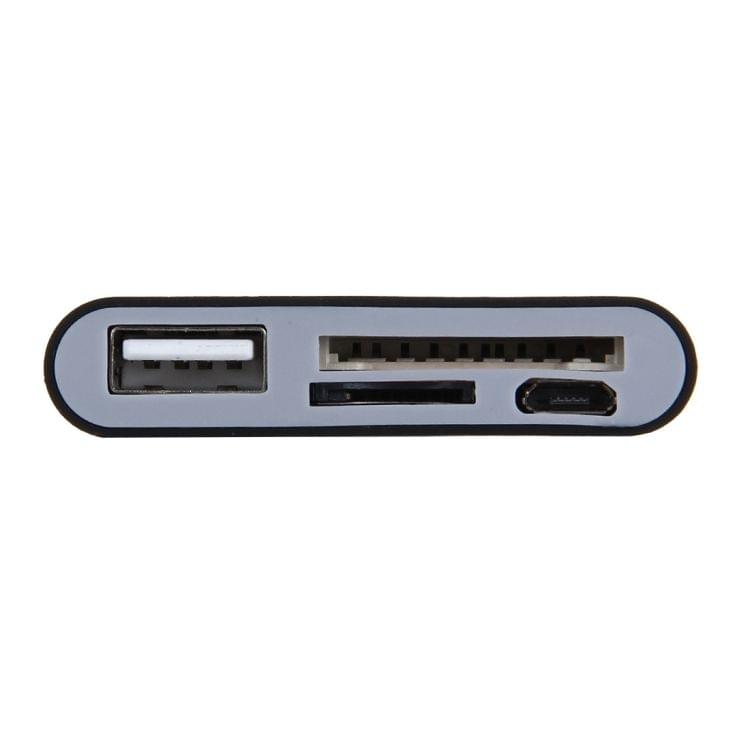 3 in 1 USB-C / Type-C 3.1 to USB 2.0 + Micro USB + SD(HC) + Micro SD Card Reader Adapter for Macbook / Google Chromebook / Nokia N1 / Letv
