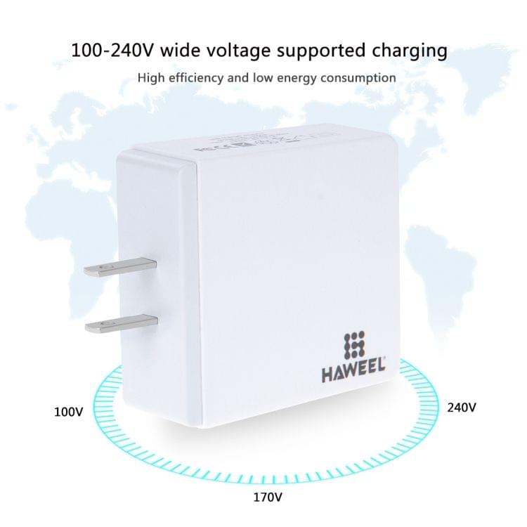 HAWEEL 4 Ports USB Max 3.1A Travel Wall Charger, US Plug