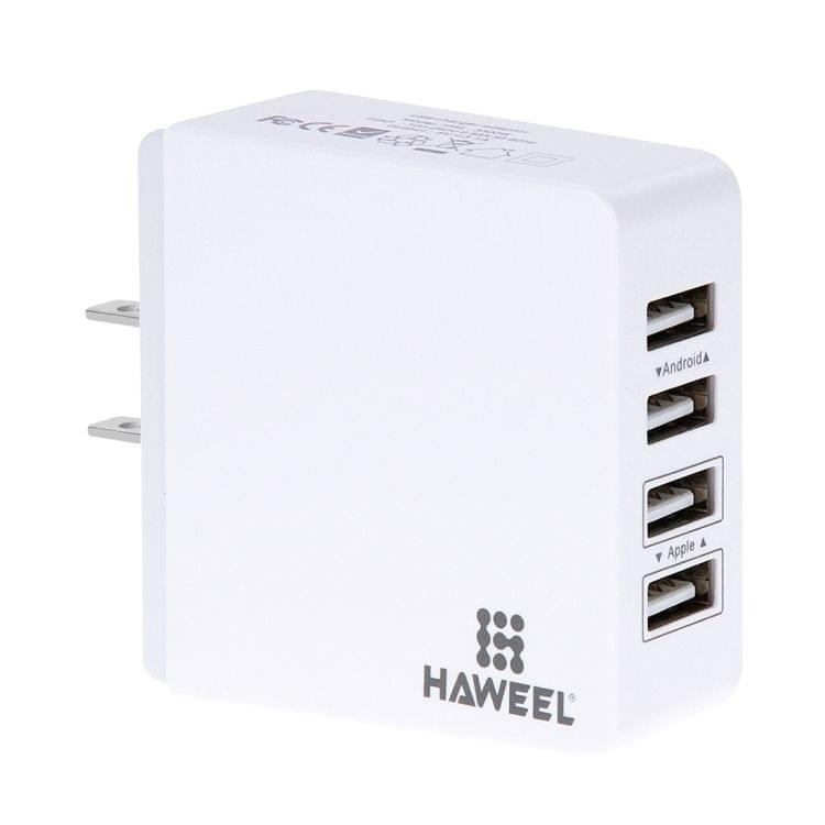 HAWEEL 4 Ports USB Max 3.1A Travel Wall Charger, US Plug