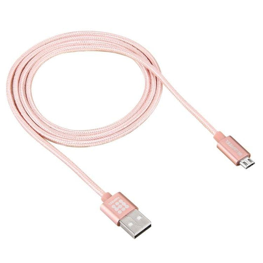 HAWEEL 1m Woven Style Metal Head 3A High Current Micro USB to USB Sync Data Charging Cable