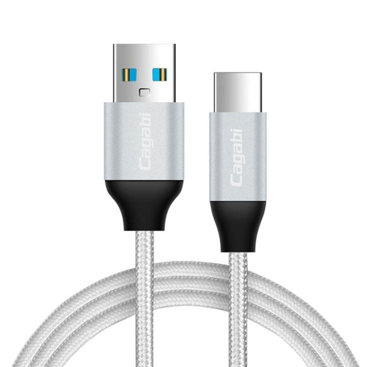 Cagabi N2-3 3m 2.4A Aviation Aluminum Alloy + Nylon USB to USB-C / Type-C Data Sync Fast Charging Cable