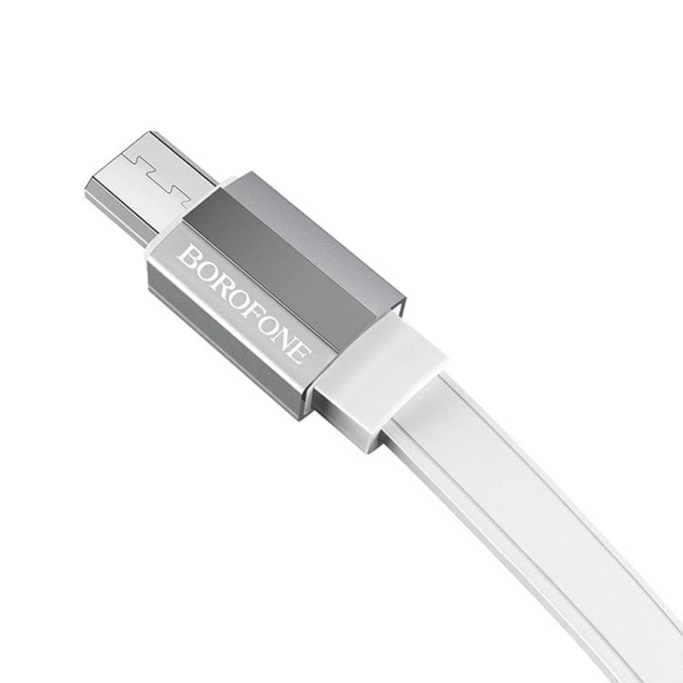 Borofone BU8 1.2m Micro USB to USB Charging & Data Cable (White)