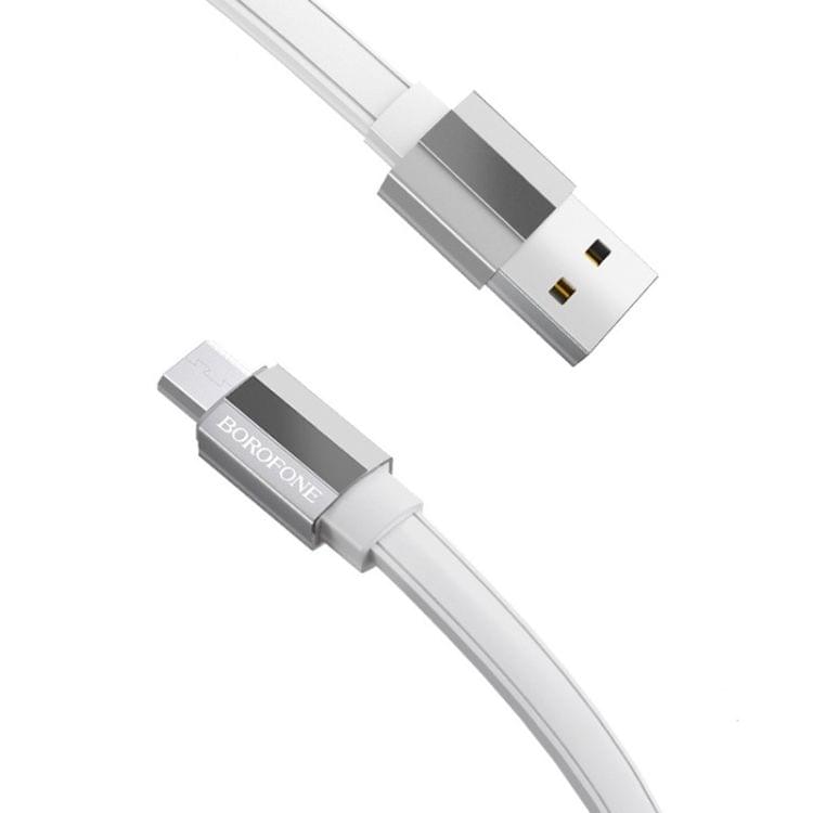 Borofone BU8 1.2m Micro USB to USB Charging & Data Cable (White)