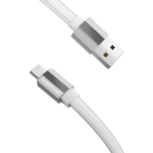 Borofone BU8 1.2m Micro USB to USB Charging & Data Cable (White)
