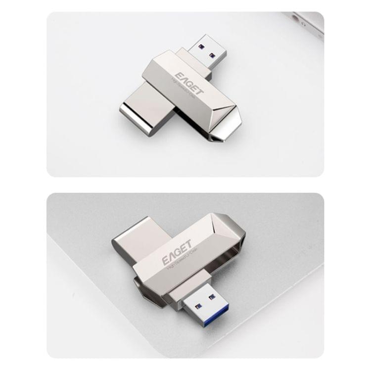EAGET F70 64GB High-speed USB 3.0 360 Degree Rotating Zinc Alloy U Disk