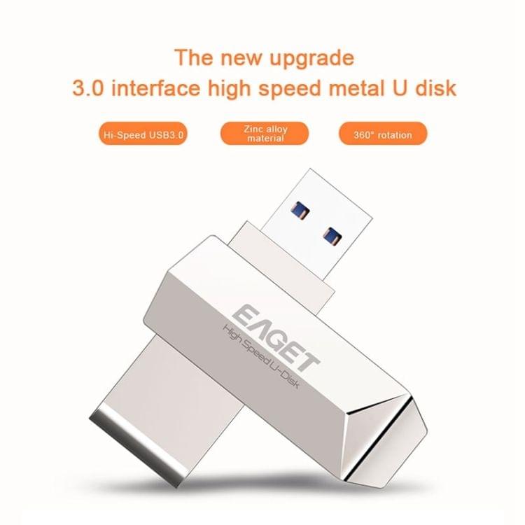 EAGET F70 64GB High-speed USB 3.0 360 Degree Rotating Zinc Alloy U Disk
