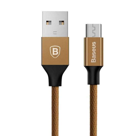 Baseus 1m 2A Yiven Cable Woven Style Metal Head Micro USB to USB Data Sync Charging Cable