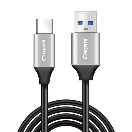 Cagabi T2 1m 2.4A Aviation Aluminum Alloy + TPE USB to USB-C / Type-C Data Sync Fast Charging Cable