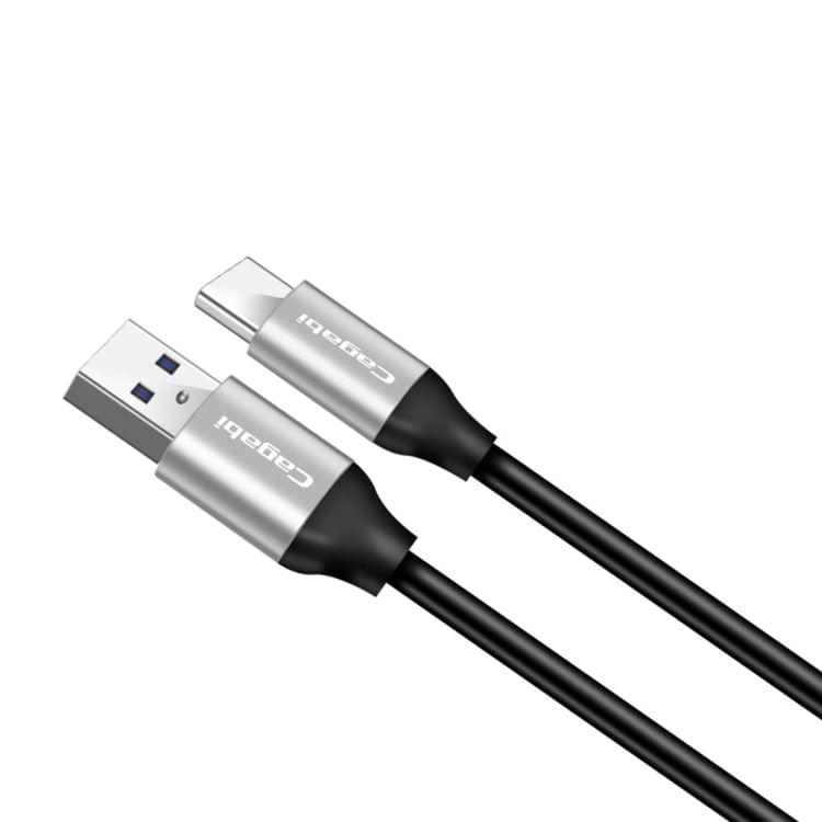 Cagabi T2 1m 2.4A Aviation Aluminum Alloy + TPE USB to USB-C / Type-C Data Sync Fast Charging Cable