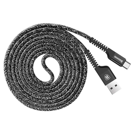 Baseus 1.5m Weave 9-Layer SR Anti-break Junction Cord 2A Fast Charging USB A to Type-C Data Sync Charge Cable