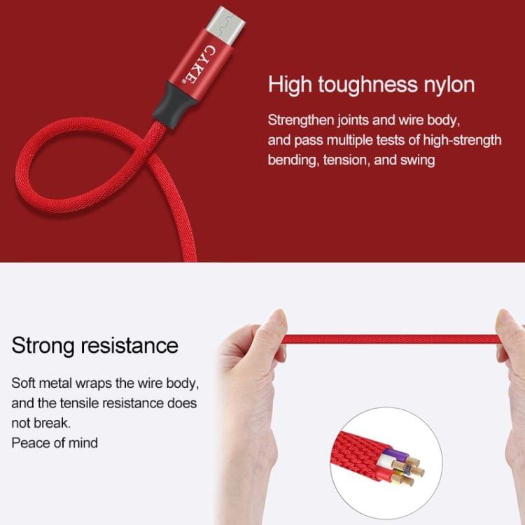 CYKE 2 in 1 2.4A Micro USB Charging + Transmission Cotton Braided Data Cable, Length: 1m(Black)