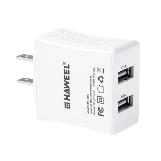 HAWEEL 2 USB Ports Max 3.1A Travel Charger with US Plug