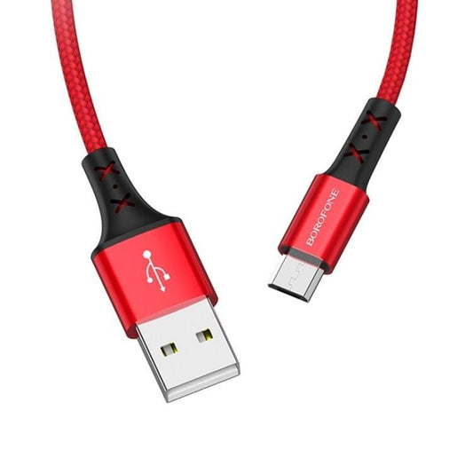 Borofone BX20 Micro USB to USB 2A Charging Data Cable for Galaxy, Huawei, Xiaomi, HTC, Sony and Other Smartphones (Red)