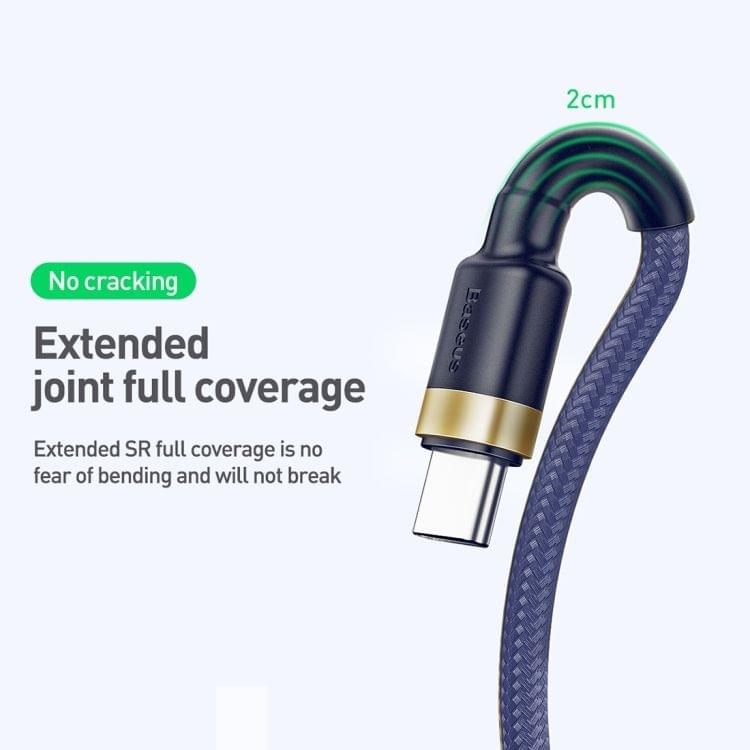 Baseus 40W Type-C / USB-C HW Double-sided Blind Insertion Quick Charging Cable, Length : 1m (Gold)