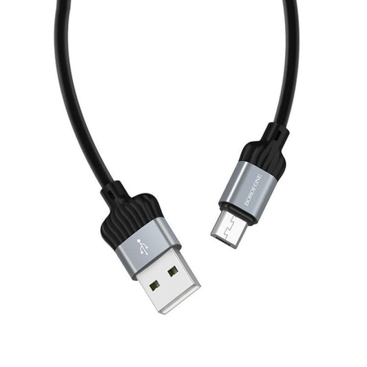 Borofone BX28 Micro USB to USB Dagnity Charging Data Cable for Galaxy, Huawei, Xiaomi, HTC, Sony and Other Smartphones (Black)