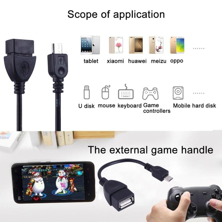 Micro USB Male to USB 2.0 Female OTG Converter Adapter Cable