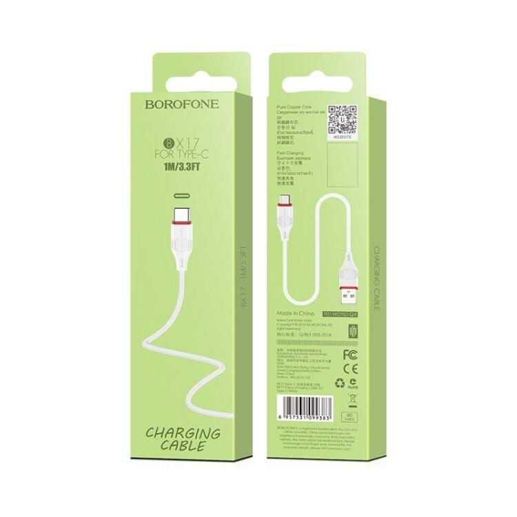 Borofone BX17 Enjoy 2A Micro USB to USB Fast Charging Cable (White)