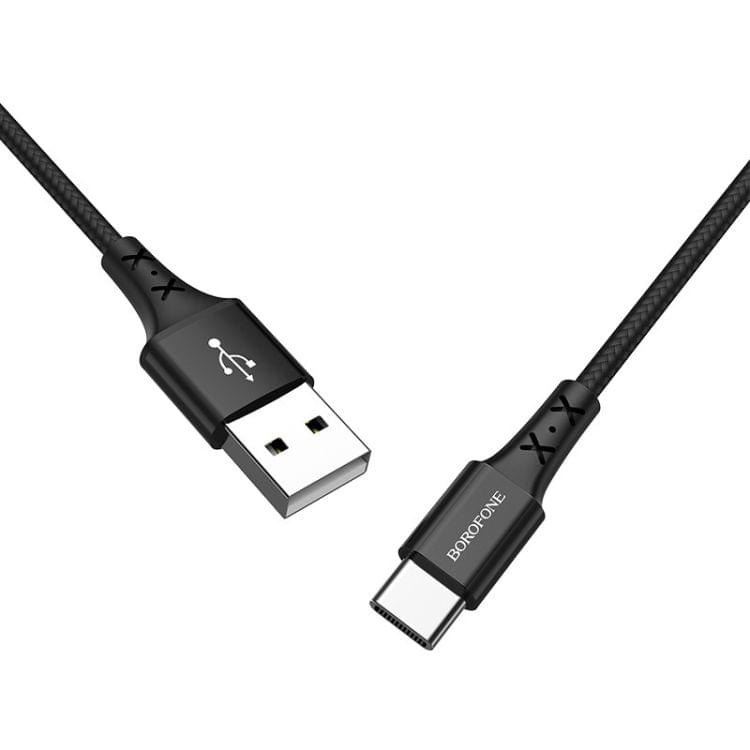 Borofone BX20 USB-C / Type-C to USB 2A Charging Data Cable for Galaxy S8 & S8+ / LG G6 / Huawei P10 & P10 Plus / Xiaomi Mi 6 & Max 2 and other Smartphones (Black)