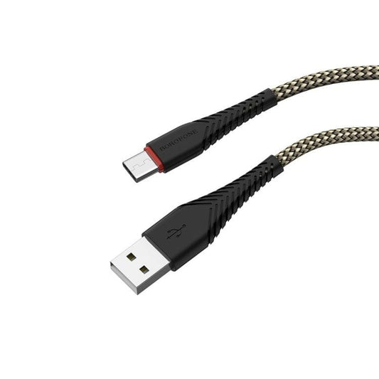 Borofone BX25 USB-C / Type-C to USB Powerful Charging Data Cable for Galaxy S8 & S8+ / LG G6 / Huawei P10 & P10 Plus / Xiaomi Mi 6 & Max 2 and other Smartphones (Black)