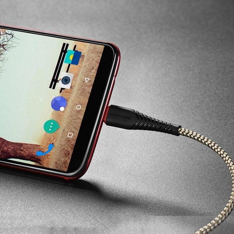 Borofone BX25 USB-C / Type-C to USB Powerful Charging Data Cable for Galaxy S8 & S8+ / LG G6 / Huawei P10 & P10 Plus / Xiaomi Mi 6 & Max 2 and other Smartphones (Black)