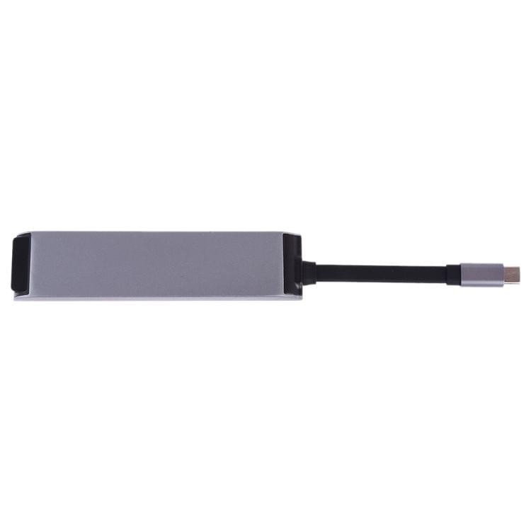 V157A 7 in 1 USB-C / Type-C to PD + USB 3.0 x 3 + SD + TF + HDMI Ports HUB Docking Station & Cardreader