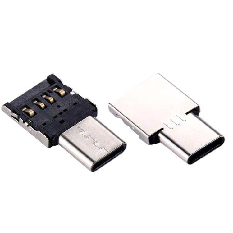 Mini Aluminum Alloy USB-C / Type-C Male to USB Female OTG Adapter Connector
