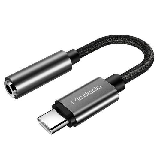 Mcdodo CA-6110 Type-C to DC 3.5mm Audio Convertor Cable for Huawei/Xiaomi/OPPO/Vivo Mobile Devices, Length: 11cm (Black)