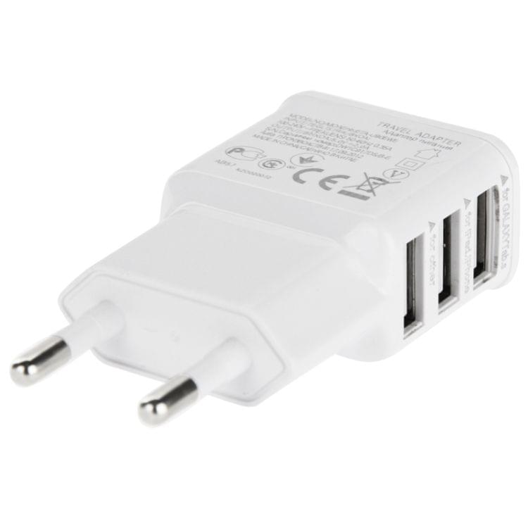 5V 2A EU Plug 3 USB Charger Adapter