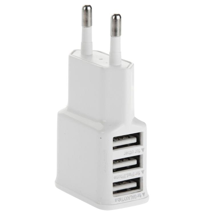5V 2A EU Plug 3 USB Charger Adapter