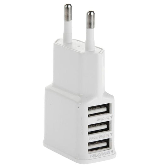 5V 2A EU Plug 3 USB Charger Adapter