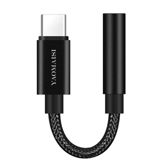 YAOMAISI Q16 10cm 3.5mm Audio Female to USB-C / Type-C Male Adapter Converter