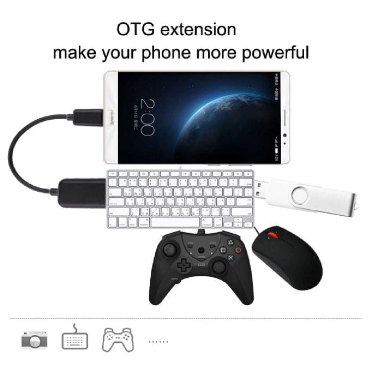 High Quality USB 2.0 AF to Micro USB 5 Pin Male Adapter Cable with OTG Function