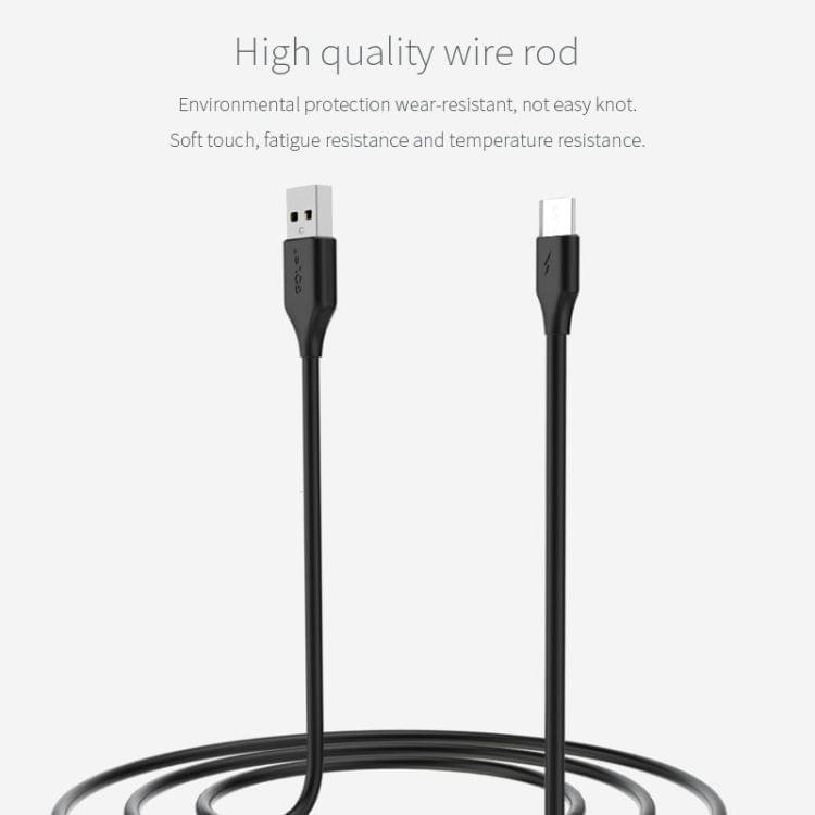GOLF GC-59m 1m Micro USB to USB 2.1A Galloping Fast Charging USB Data Cable for Galaxy, LG, Huawei, Xiaomi and other Smartphones (Black)