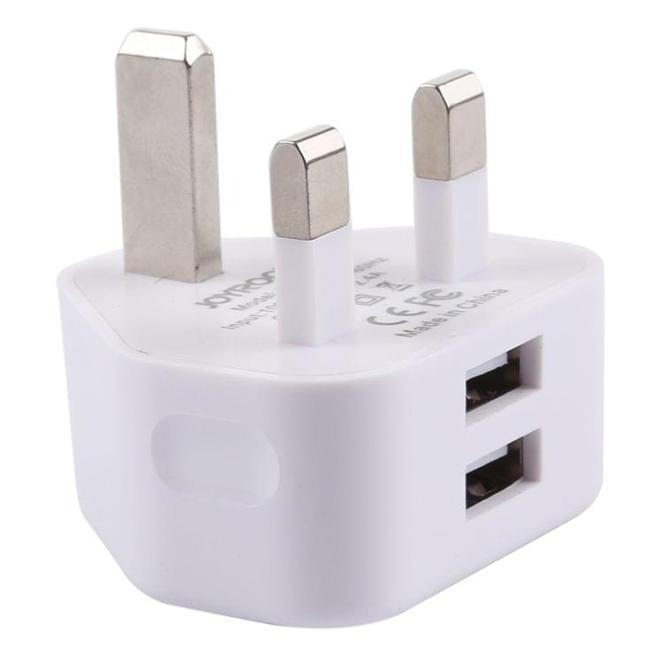 JOYROOM JR-L206 Portable 5V/3.4A(2.4A/1A) Dual USB Port Smart Quick Charge Travel Charger